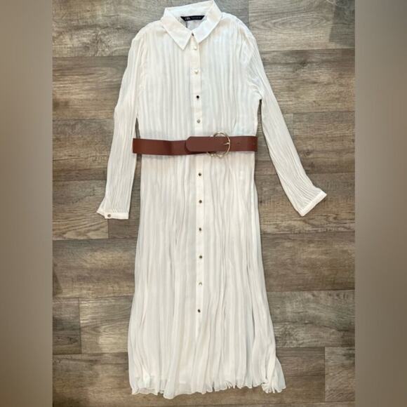ZARA Belted Midi Dress NWT LAST ONE!!! 🤍 - Picture 15 of 16